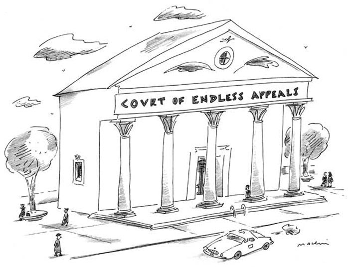 Courthouse Cartoon - Access to court administration is limited to those